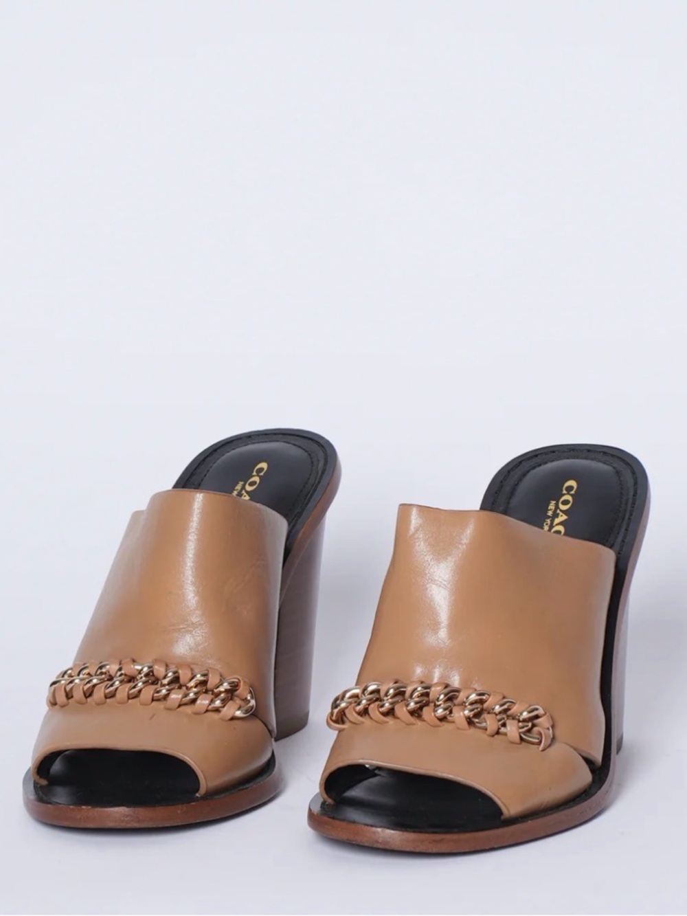Coach Kylie Mule Heeled Sandals With Box & Authenticity Card, Size 6.5, like new